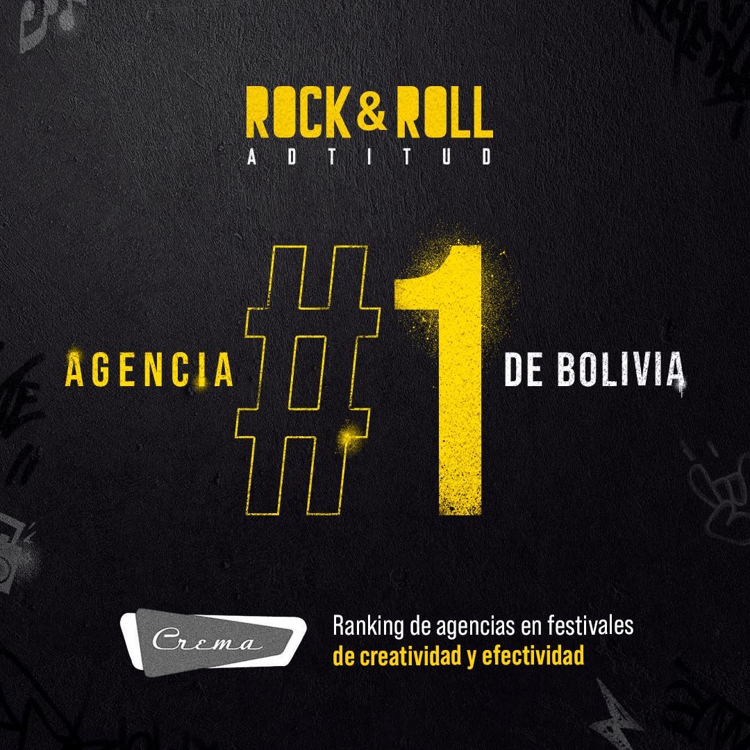 Excelencia publicitaria: Rock & Roll alcanza la cima en Bolivia, según el ranking Crema de Adlatina